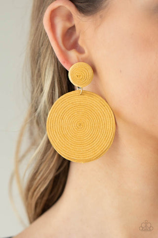 Circulate The Room - Yellow - Paparazzi Accessories