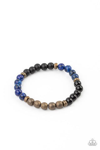Petrified Powerhouse - Blue - Paparazzi Accessories