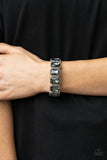 Studded Smolder - Silver - Paparazzi Accessories