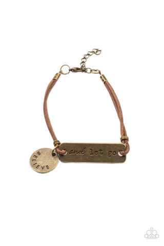 Believe and Let Go - Brass - Paparazzi Accessories