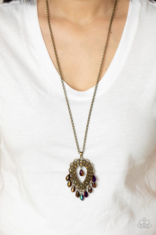 Teasable Teardrops - Brass - Paparazzi Accessories