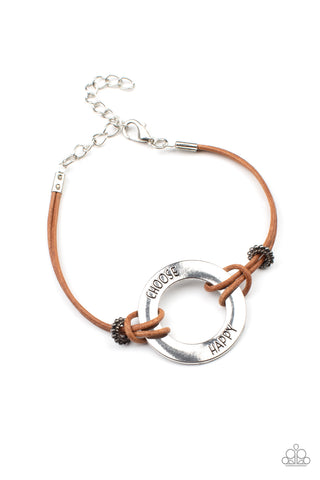 Choose Happy - Brown - Paparazzi Accessories