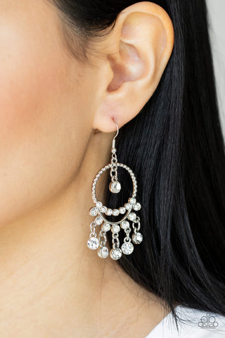 Cosmic Chandeliers - White - Paparazzi Accessories