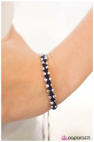 Blue Drawstring Bracelet