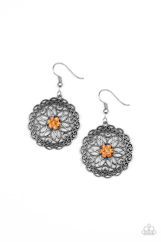 Flower Shop Sparkle - Orange - Paparazzi Accessories