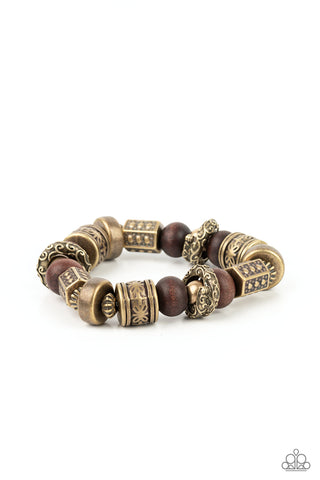 Exploring The Elements - Brass - Paparazzi Accessories