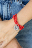 Badlands Botany - Red - Paparazzi Accessories
