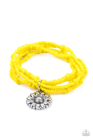 Badlands Botany - Yellow - Paparazzi Accessories