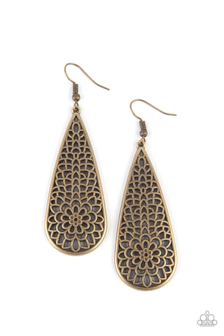 Posy Pasture - Brass - Paparazzi Accessories