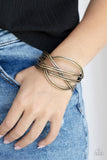 Hautely Hammered - Brass - Paparazzi Accessories