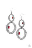 OVAL and OVAL Again - Red - Paparazzi Accessories