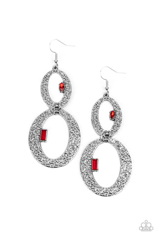 OVAL and OVAL Again - Red - Paparazzi Accessories