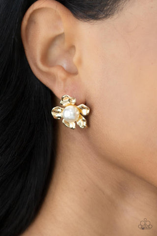 Apple Blossom Pearls - Gold - Paparazzi Accessories