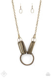 Lip Sync Links - Brass - Paparazzi Accessories