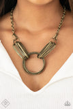 Lip Sync Links - Brass - Paparazzi Accessories
