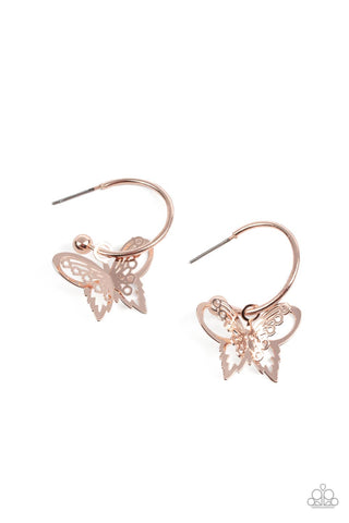 Butterfly Freestyle - Rose Gold - Paparazzi Accessories