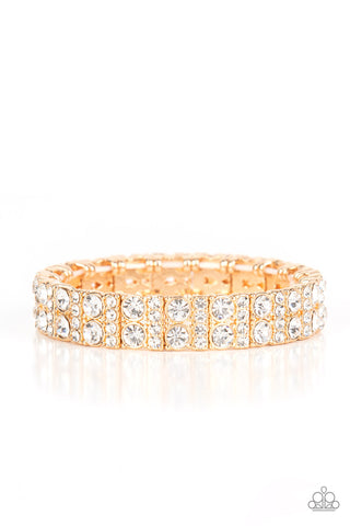 Mic Dropping Drama - Gold - Paparazzi Accessories