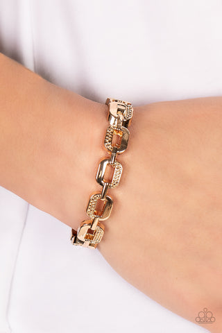 Powerhouse Plunder - Gold - Paparazzi Accessories