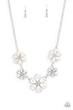 Fiercely Flowering - White - Paparazzi Accessories