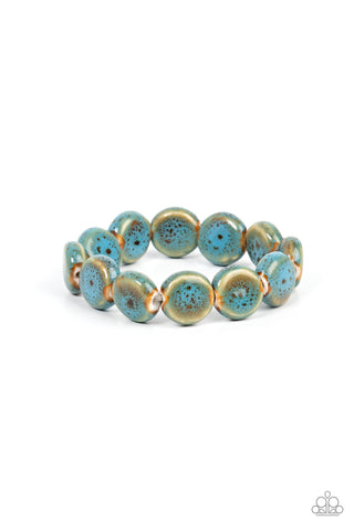 Earthy Entrada - Blue - Paparazzi Accessories