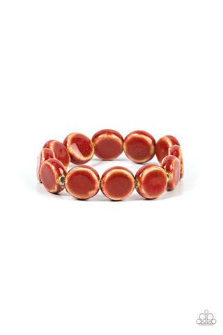 Earthy Entrada - Red - Paparazzi Accessories