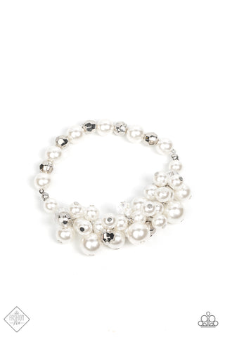 Elegantly Exaggerated - White - Paparazzi Accessories