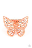 Bright-Eyed Butterfly - Copper - Paparazzi Accessories