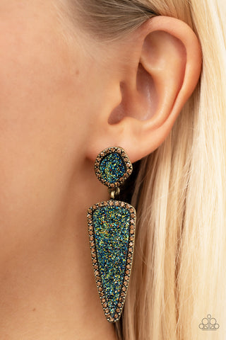 Druzy Desire - Brass - Paparazzi Accessories