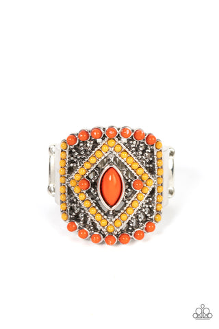 Amplified Aztec - Orange - Paparazzi Accessories