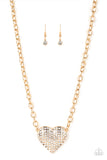 Heartbreakingly Blingy - Gold - Paparazzi Accessories
