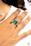Crystals and Cats Eye - Green - Paparazzi Accessories