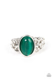 Crystals and Cats Eye - Green - Paparazzi Accessories