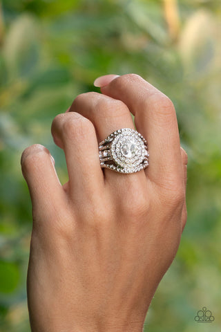 Understated Drama - White - Paparazzi Accessories