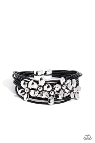 Here Comes the BLOOM - Black - Paparazzi Accessories