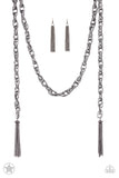 SCARFed for Attention - Gunmetal - Paparazzi Accessories