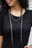 SCARFed for Attention - Gunmetal - Paparazzi Accessories