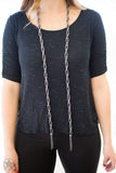 SCARFed for Attention - Gunmetal - Paparazzi Accessories