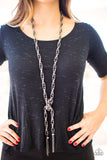 SCARFed for Attention - Gunmetal - Paparazzi Accessories