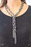 SCARFed for Attention - Gunmetal - Paparazzi Accessories