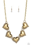 Kindred Hearts - Brass - Paparazzi Accessories