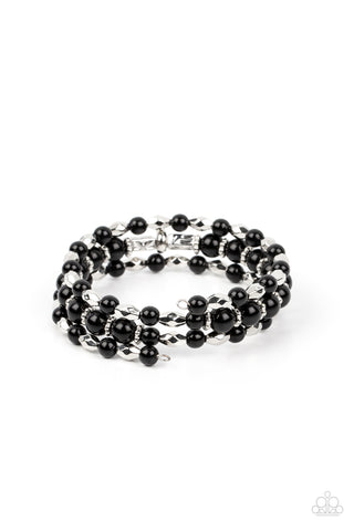 Colorfully Coiled - Black - Paparazzi Accessories