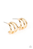 TRIPLE Down - Gold - Paparazzi Accessories