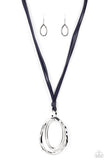 Long OVAL-due - Blue - Paparazzi Accessories