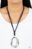 Long OVAL-due - Blue - Paparazzi Accessories