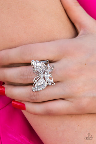 Fearless Flutter - White - Paparazzi Accessories