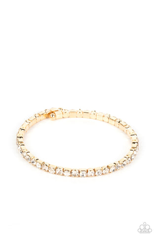 Rhinestone Spell - Gold - Paparazzi Accessories