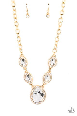 The Upper Echelon - Gold - Paparazzi Accessories