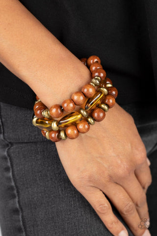 WILD-Mannered - Brass - Paparazzi Accessories