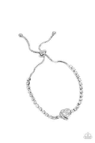 Mirrored Love - White - Paparazzi Accessories