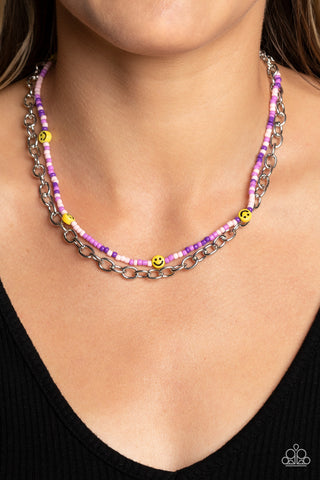 Happy Looks Good on You - Purple - Paparazzi Accessories